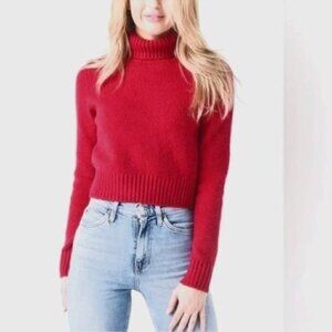 NWT RE/DONE 60s Wool Turtleneck Sweater Ruby Red Medium